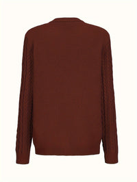 Effen Gebreid Vest met Knoopsluiting en Zakken - Olivia