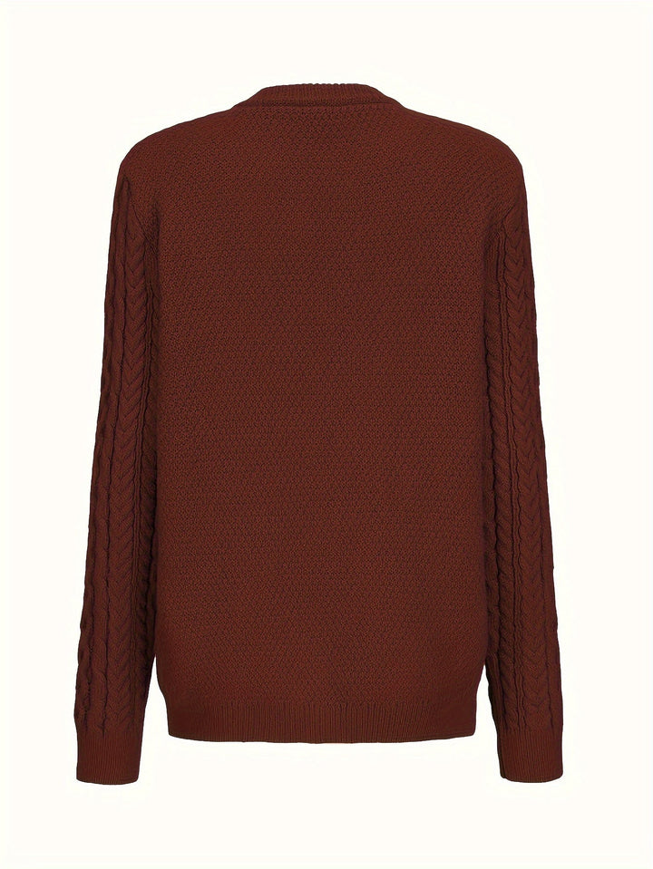 Effen Gebreid Vest met Knoopsluiting en Zakken - Olivia