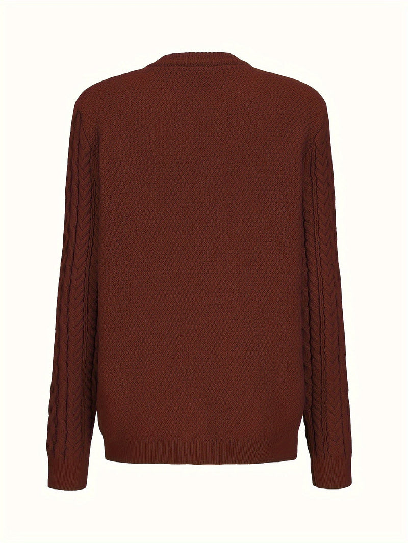 Effen Gebreid Vest met Knoopsluiting en Zakken - Olivia