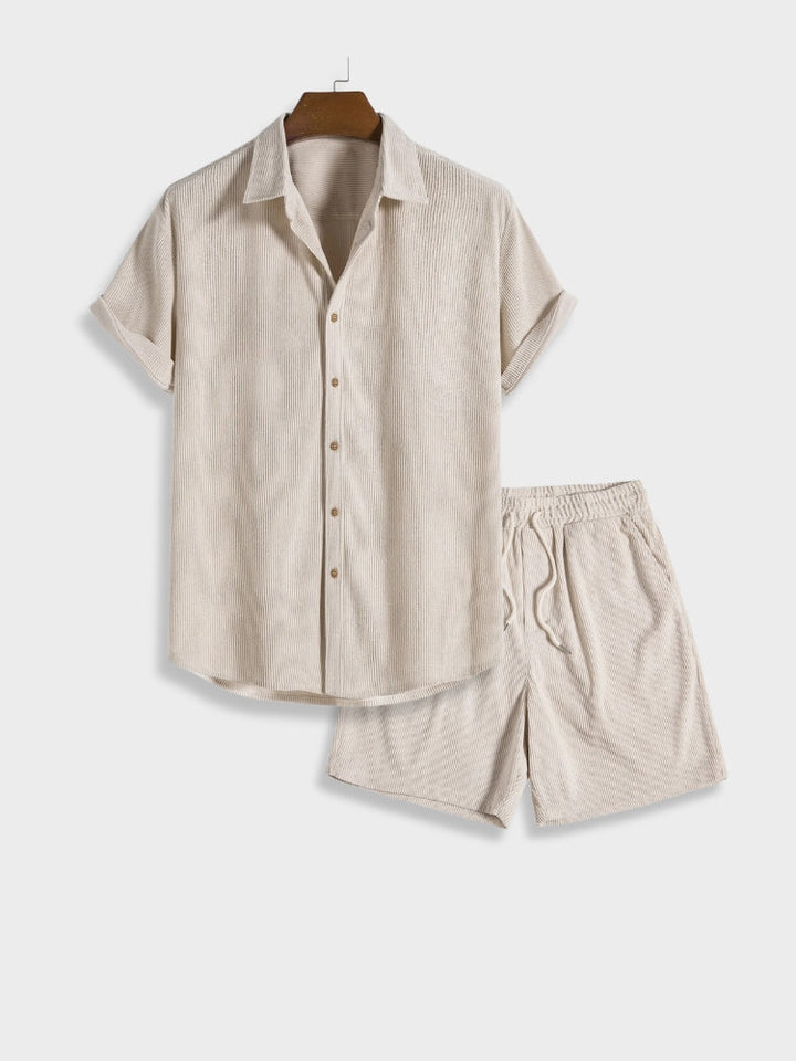 Men's Corduroy Summer Set with Button Closure – Sven
