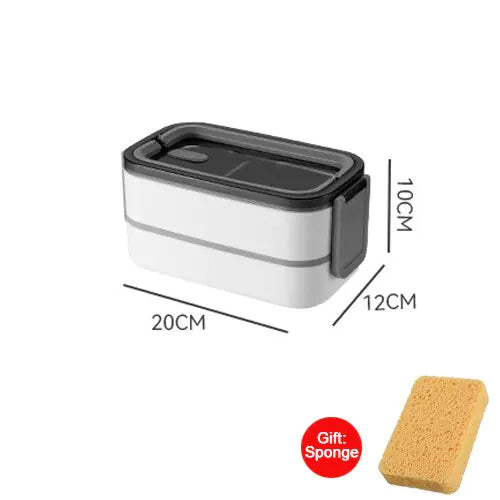 2-warstwowy pojemnik na lunch Bento ze stali nierdzewnej - MealMate