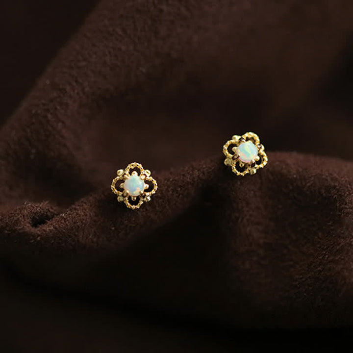 Delicate Vintage Earrings with Opal - Seraphina