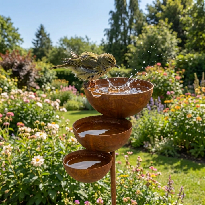 Three-Tier Bird Bath | Bring Your Garden to Life Every Morning 1