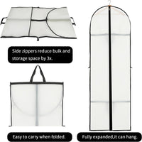 Lange Jurk Opslaghoes – 180 cm met Rits en Venster (2-Pack)
