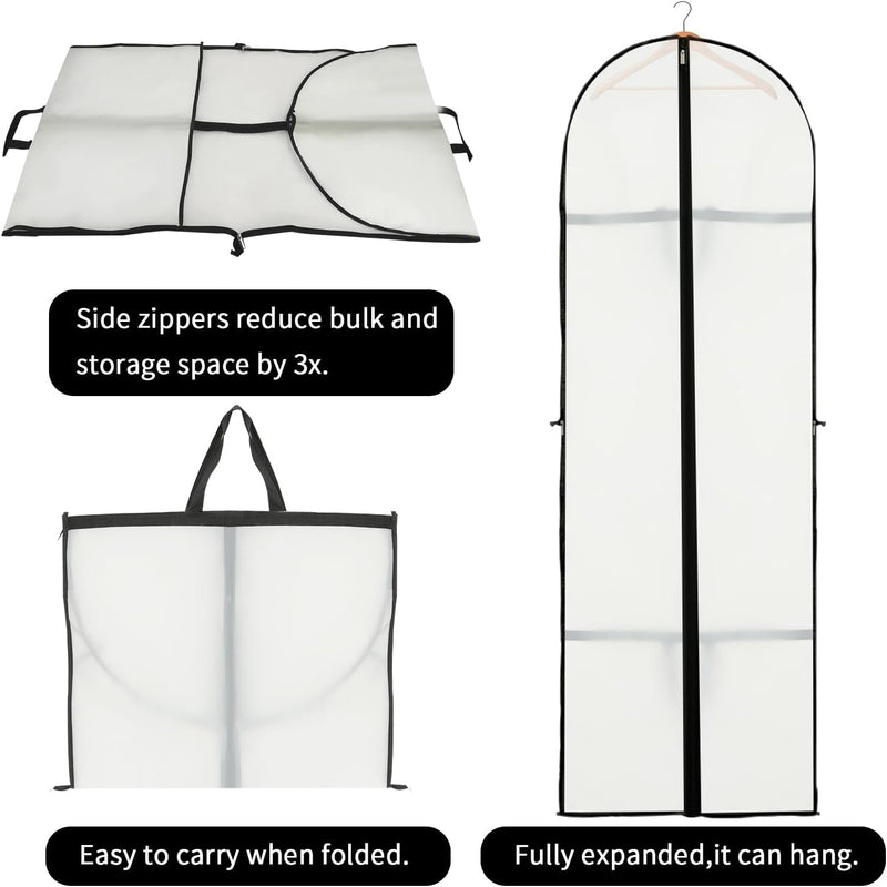 Lange Jurk Opslaghoes – 180 cm met Rits en Venster (2-Pack)