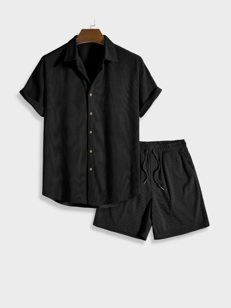 Men's Corduroy Summer Set with Button Closure – Sven