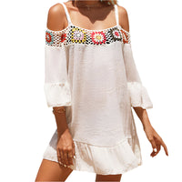 Off-shoulder mini dress with loose fit – Livia