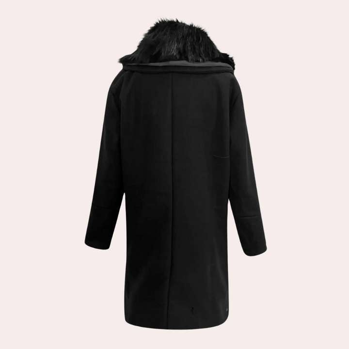 Stylish Warm Black Winter Coat for Men - Vincenzo