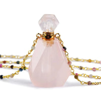 Crystal Perfume Bottle Necklace - Iris