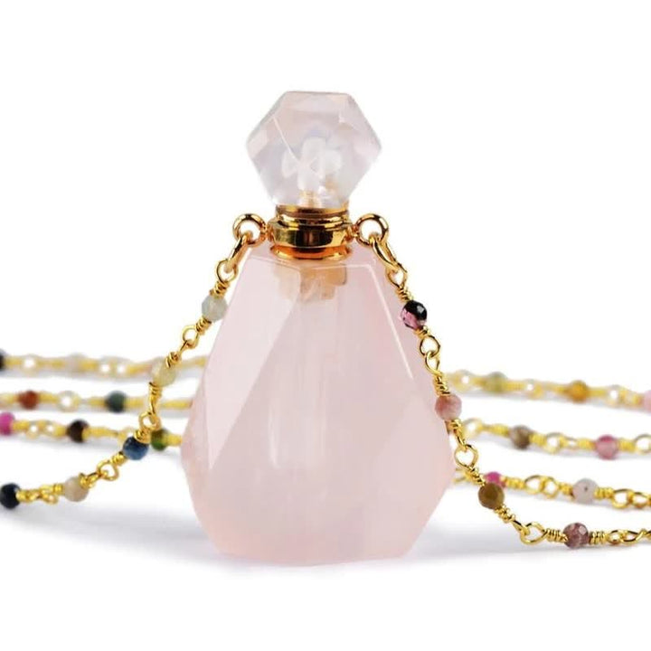 Crystal Perfume Bottle Necklace - Iris