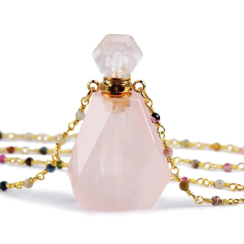 Crystal Perfume Bottle Necklace - Iris