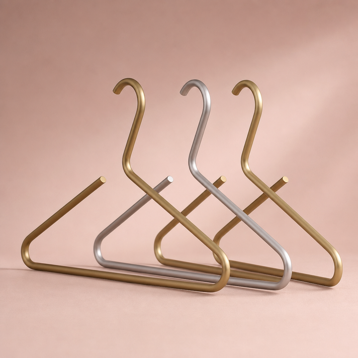 Elegante Garderobehangers in Mat Goud & Zilver – Hangelle — hero
