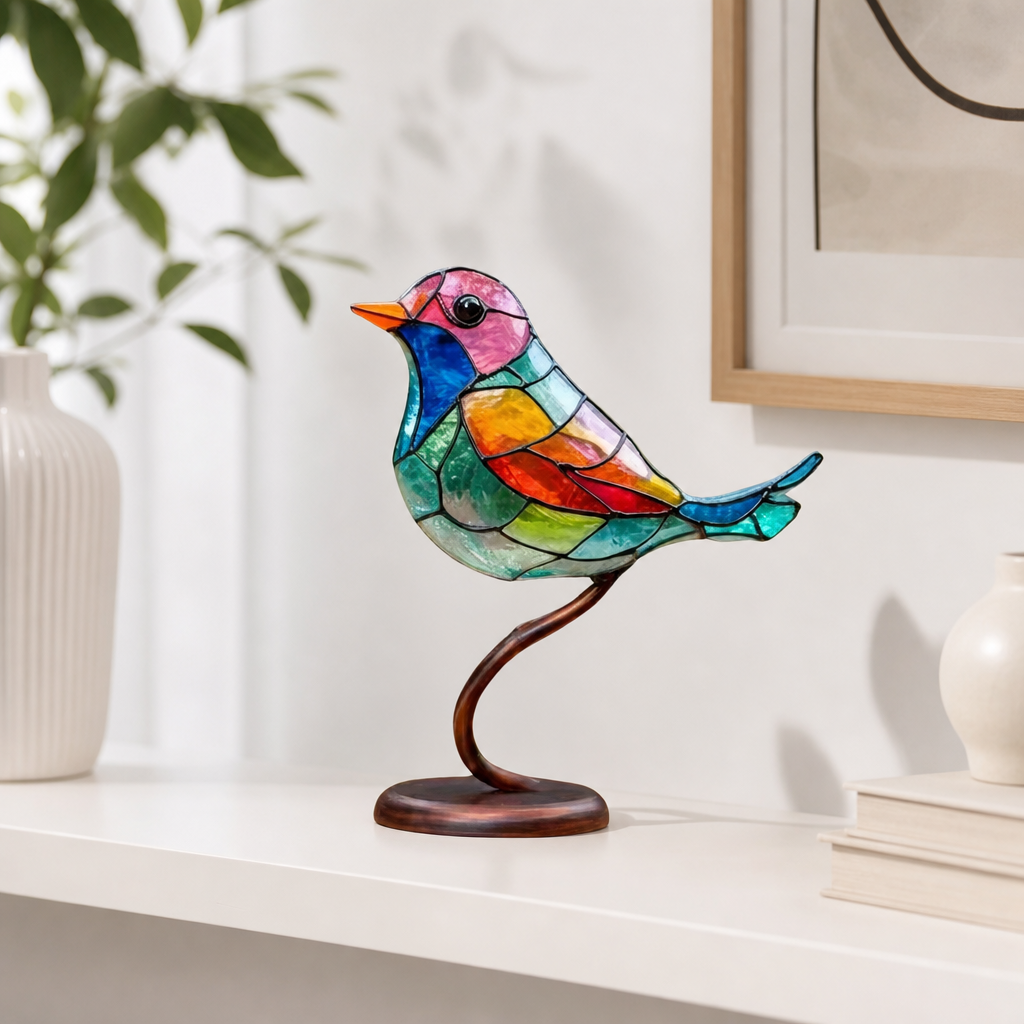 Vogel Decoratiebeeld met Kleuraccenten – Colorino