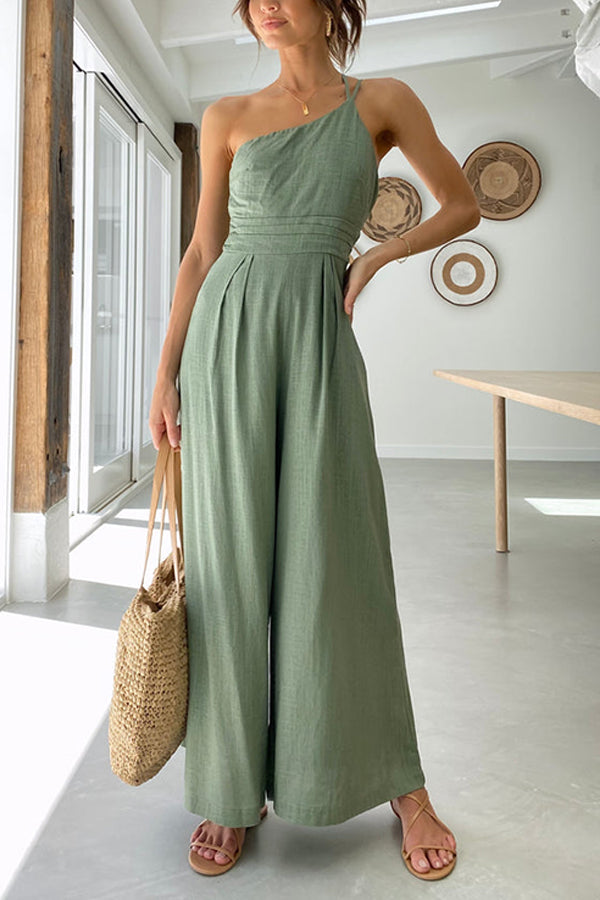 Sleeveless Women's Jumpsuit with Loose Fit – Mireille
