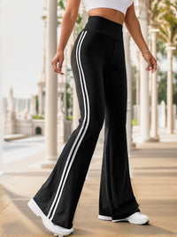 Striped Women's Flared Pants with High Waist - Lucia