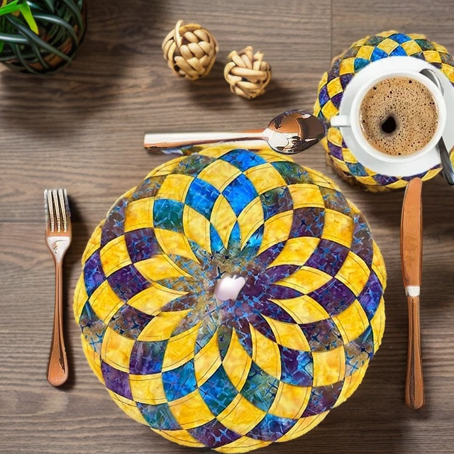 Fabric Placemat Sewing Templates - Easy Handmade Table Décor Kit 6