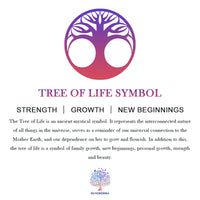 Stylish Crystal with Tree of Life Gemstone Necklace - Elara