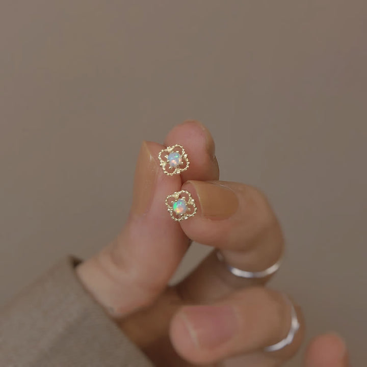 Delicate Vintage Earrings with Opal - Seraphina
