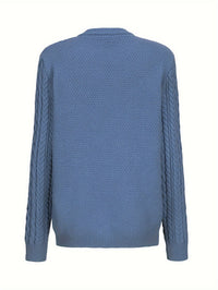 Effen Gebreid Vest met Knoopsluiting en Zakken - Olivia