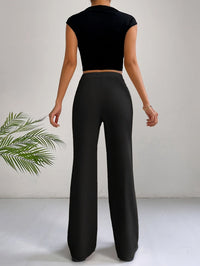 Trendy High-Waisted Pleated Women's Pants - Emilia