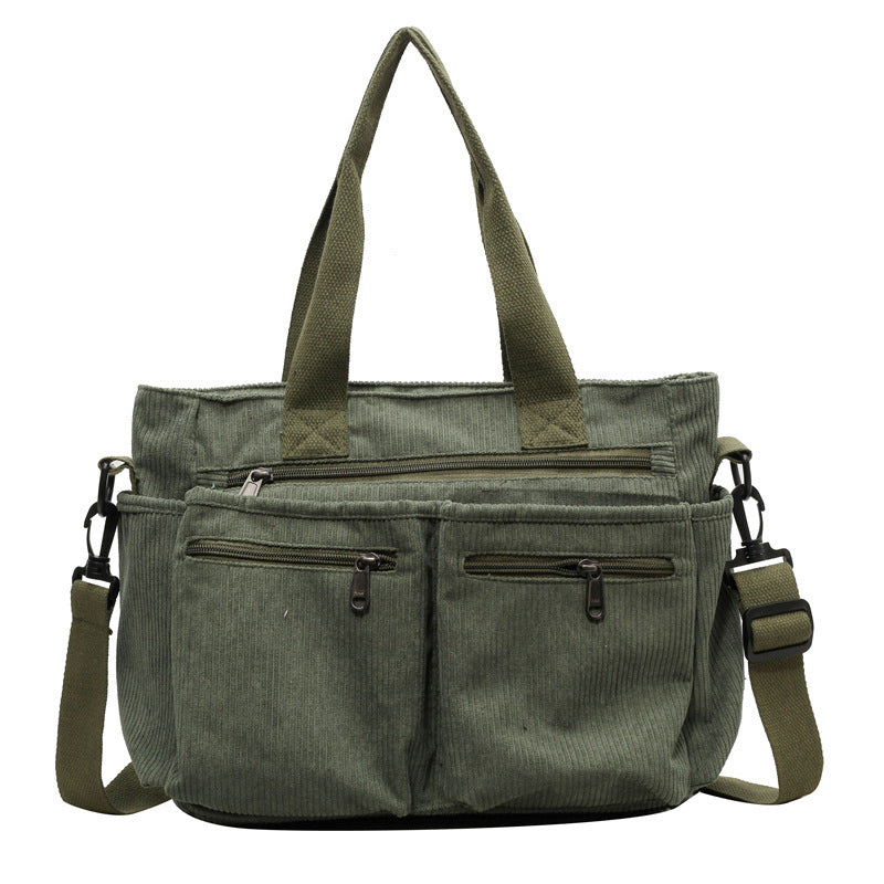 Trendy Corduroy Schoudertas - VelvetVogue