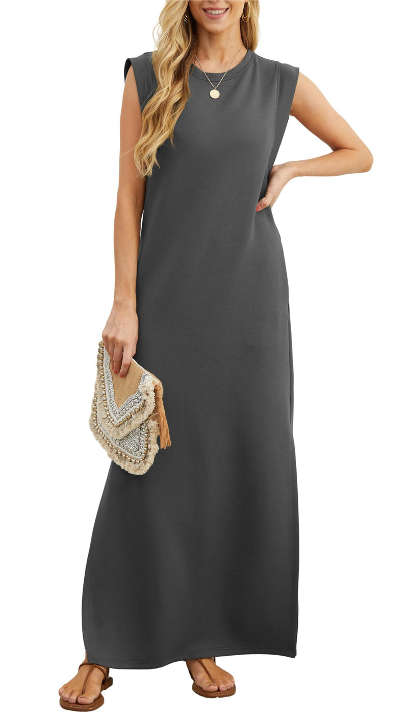 Airy maxi dress with pockets for women – Romy