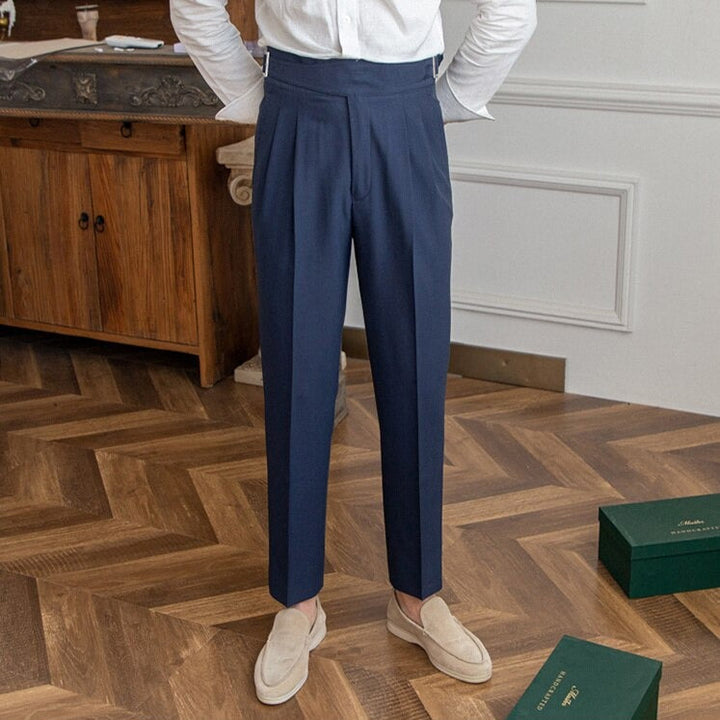 Classic Men's Pants with Buckle - Oliver