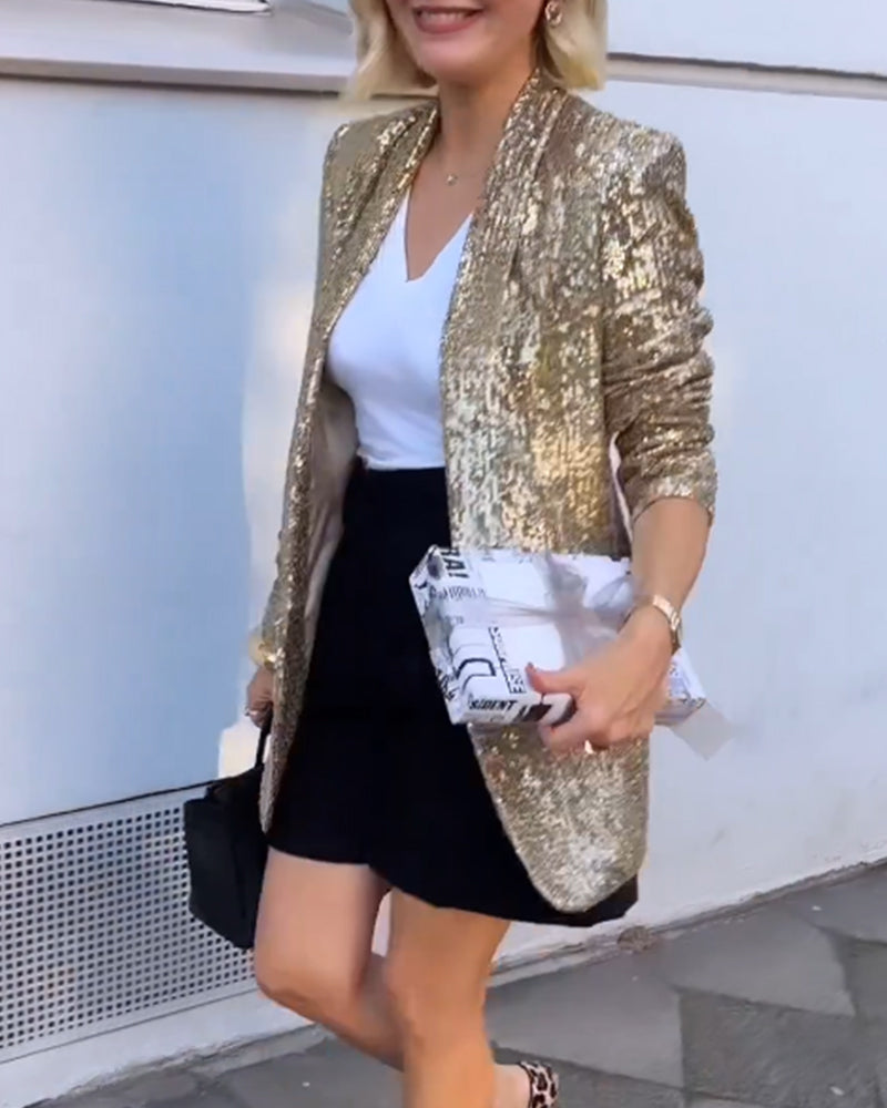 Gouden Glitterjack met Pailletten - Rosamund