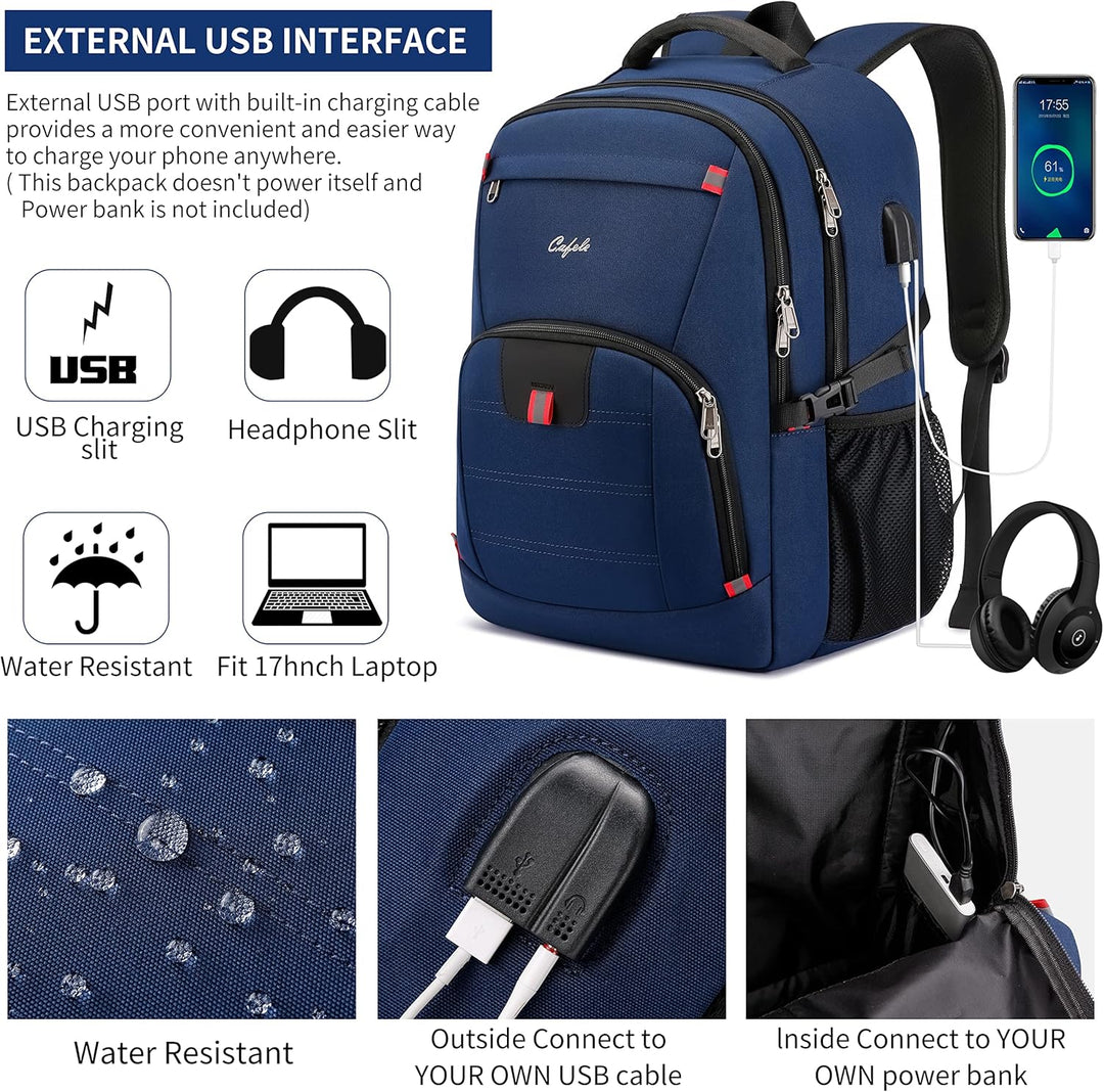 Waterproof Laptop Backpack with USB Port & Anti-Theft Design – TechPro