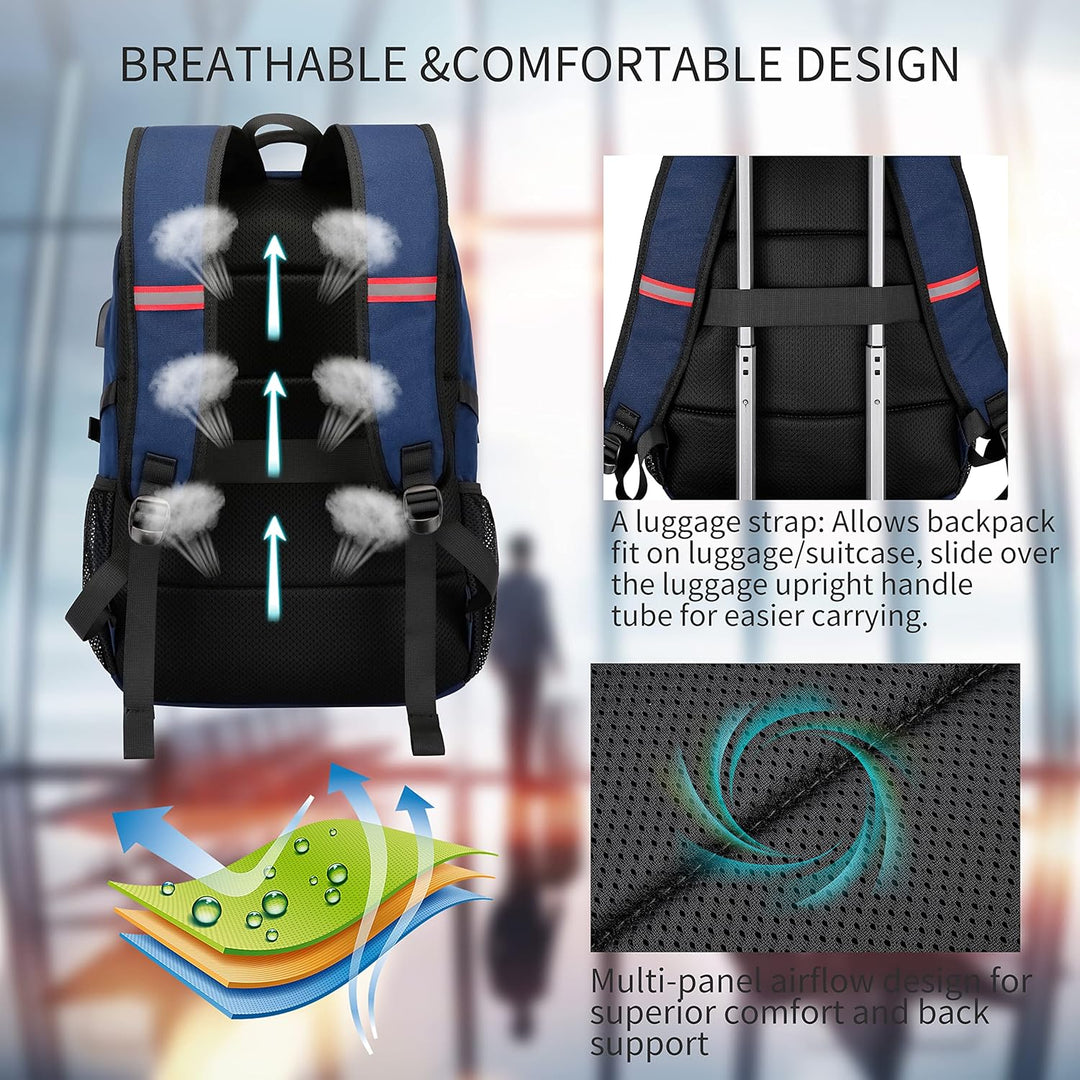 Waterproof Laptop Backpack with USB Port & Anti-Theft Design – TechPro