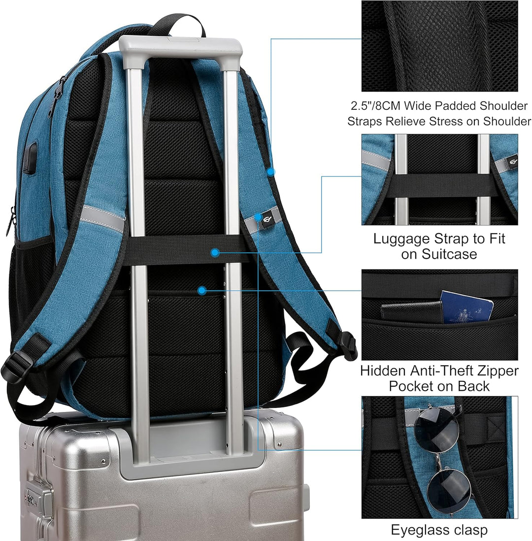 Waterproof Laptop Backpack with USB Port & Anti-Theft Design – TechPro