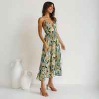 Zomerjurk met patroon en open rug-ontwerp – Elora