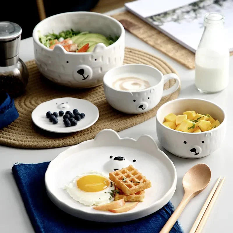 Cute Polar Bear Ceramic Dinnerware Set - PolarJoy