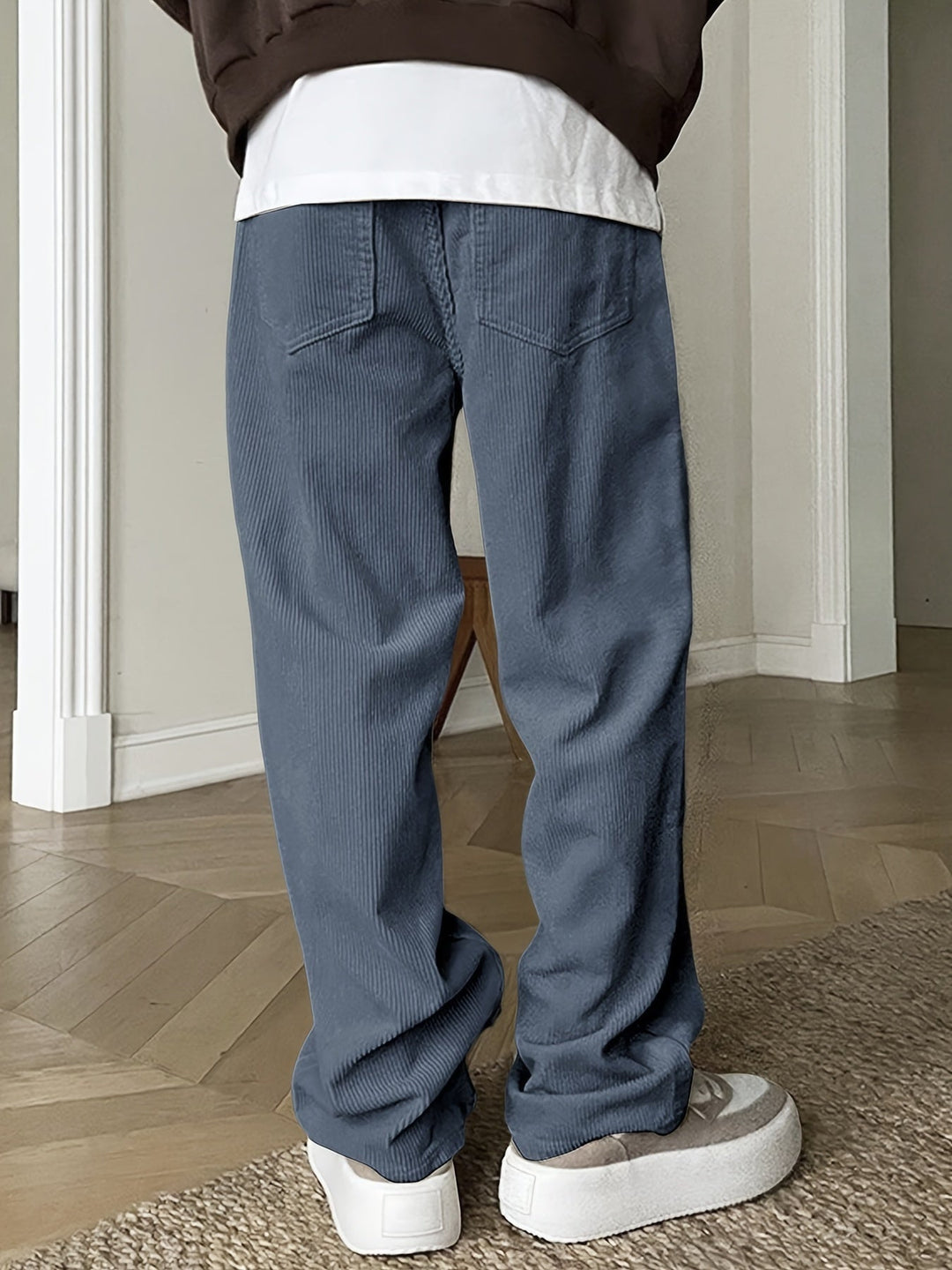 Casual Ribfluweel Herenbroek met Koordsluiting - Mason