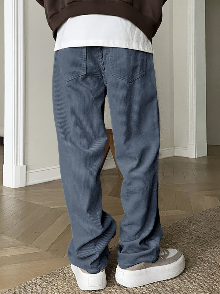 Casual Ribfluweel Herenbroek met Koordsluiting - Mason