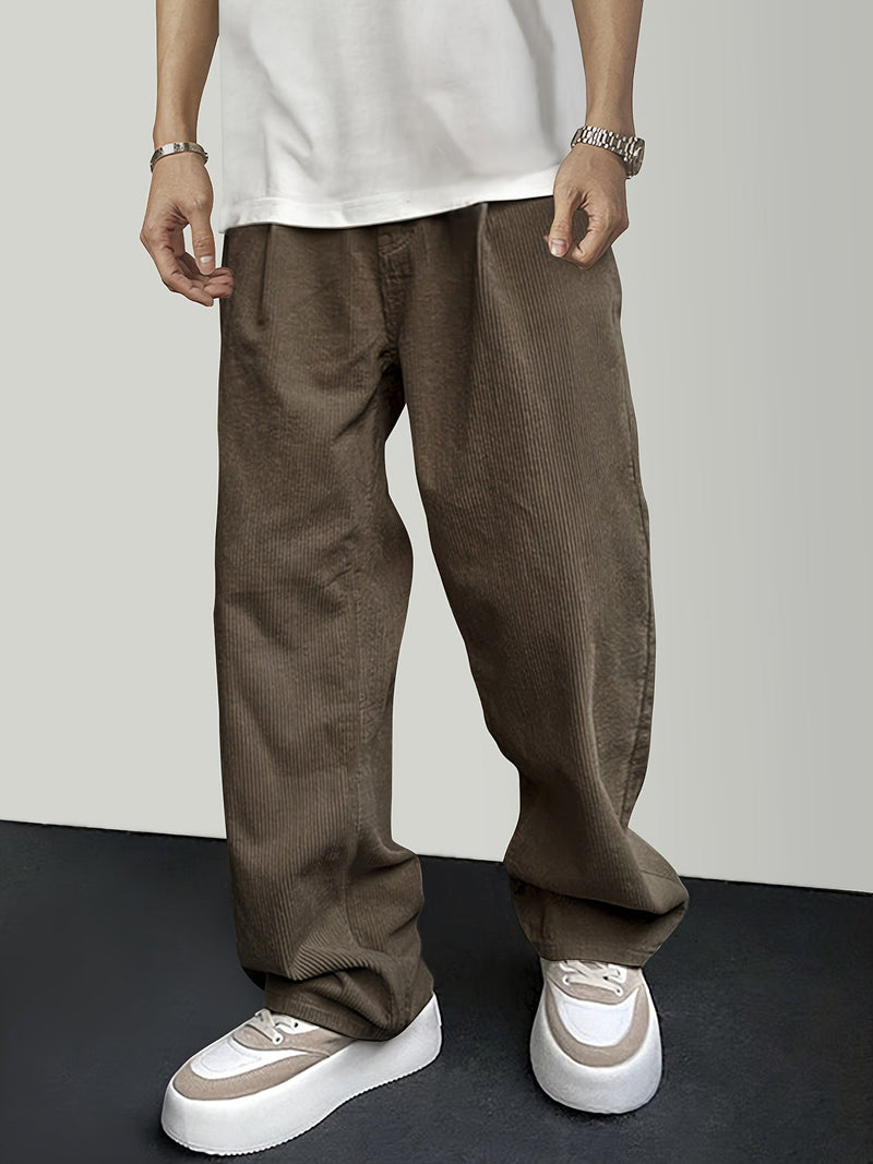 Casual Ribfluweel Herenbroek met Koordsluiting - Mason