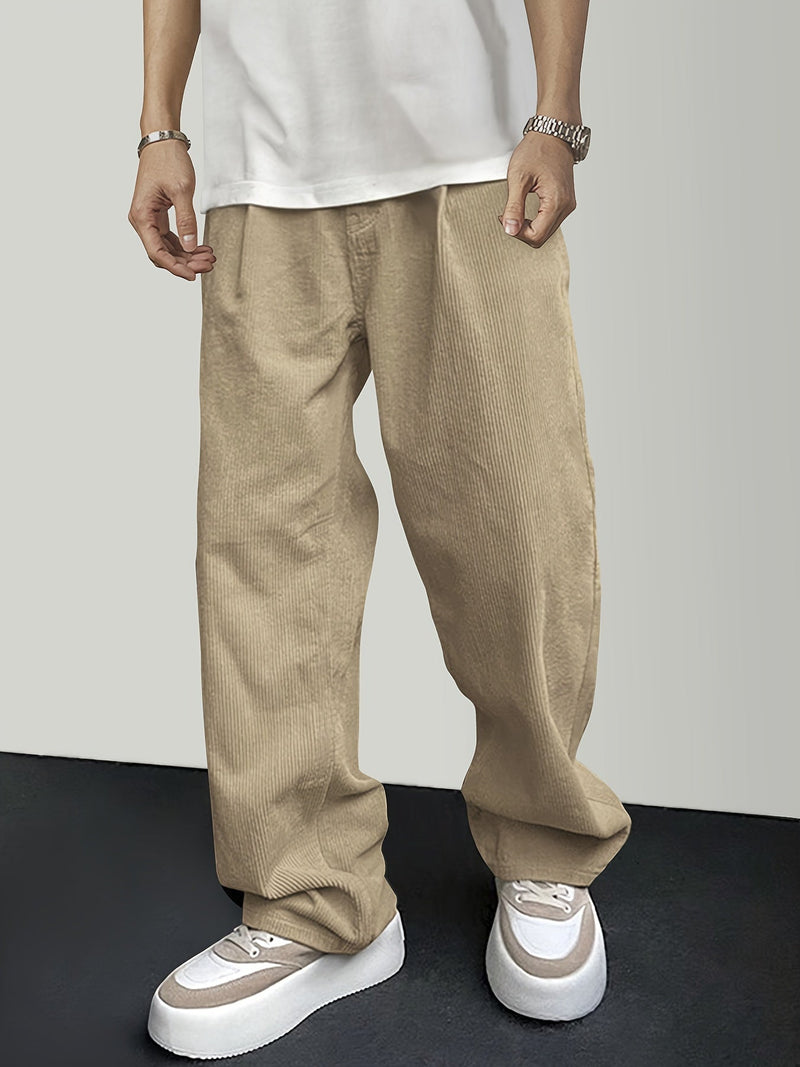 Casual Ribfluweel Herenbroek met Koordsluiting - Mason