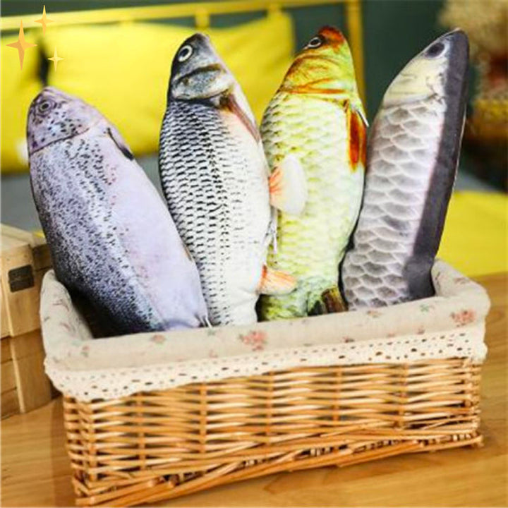 Set van 4 Bewegende Vissen Speeltjes voor Katten -FitFish