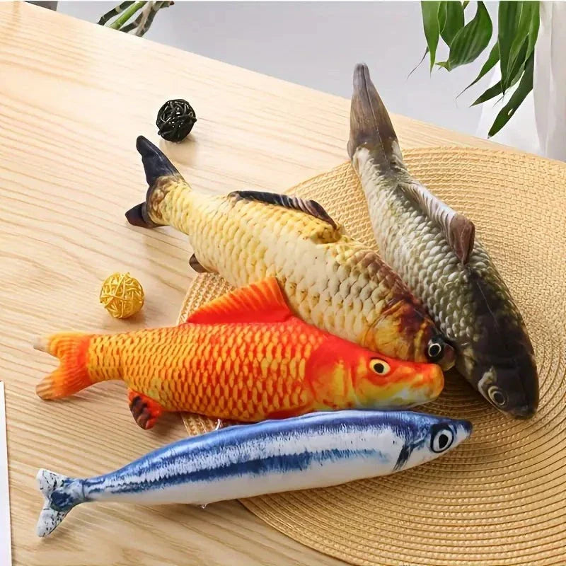 Set van 4 Bewegende Vissen Speeltjes voor Katten -FitFish