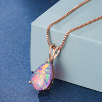 Minimalist Drop Opal Pendant Necklace - Selina