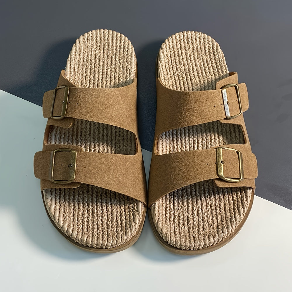 Stylish men's summer sandals with adjustable straps - GripStep