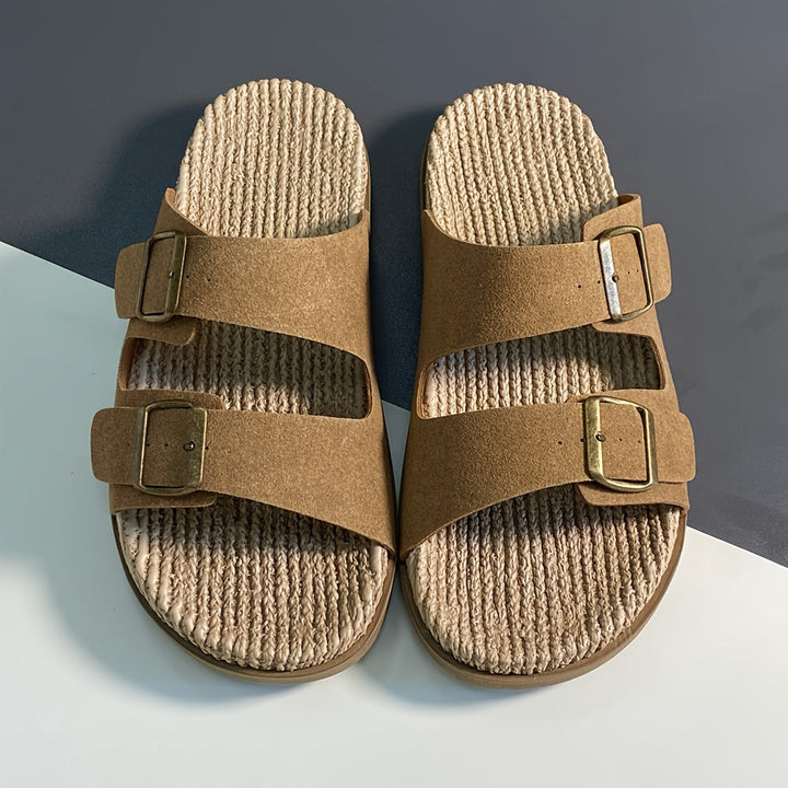 Stylish men's summer sandals with adjustable straps - GripStep