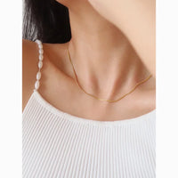 Stylish Slim Snake Necklace - Isis