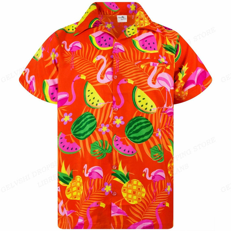 Tropical 3D Flamingo Shirt – Kai