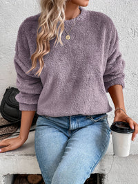 Comfortable Teddy Pullover Sweatshirt - Livia