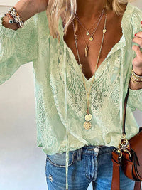 Exclusieve Damesblouse met Kant - Elodie