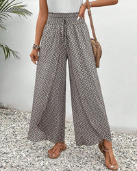 Damesbroek met hoge taille & geometrisch patroon – Sapphira