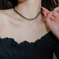 Double Crystal and Pearl Necklace - Amira