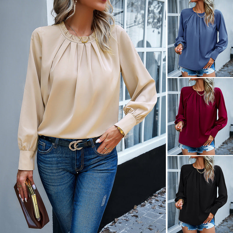 Women's Top with Pleat Detail – Amara