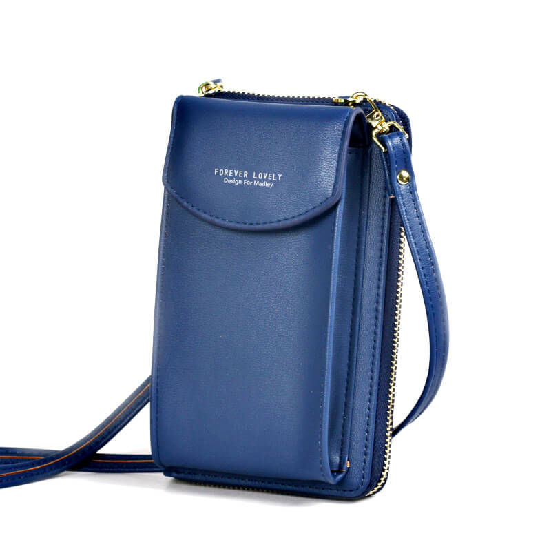 Compact PU Leather Shoulder Bag with Adjustable Strap